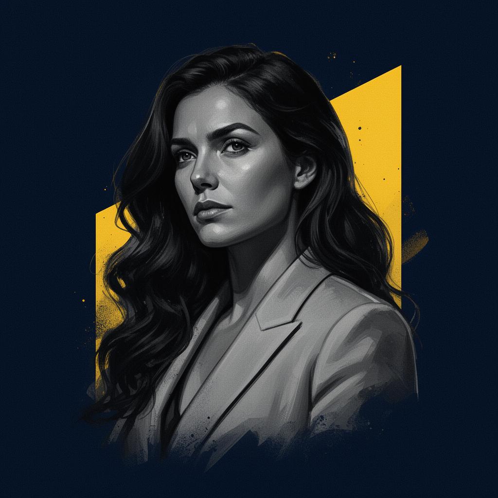 Stylized editorial portrait of Ghazaleh Ghasemi, Co-Founder · Learning Experience
